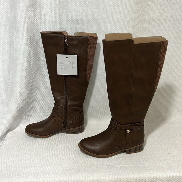 LifeStride Xtrovert Wide Calf Brown Riding Boot size 5.5 - Picture 5 of 13